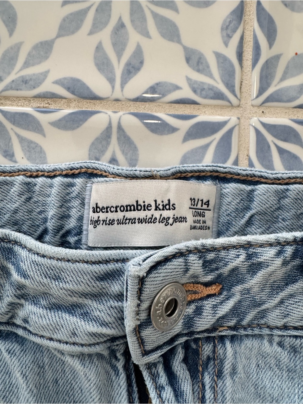 abercrombie kids high rise ultra wide leg jeans long 2 pairs - Picture 5 of 12